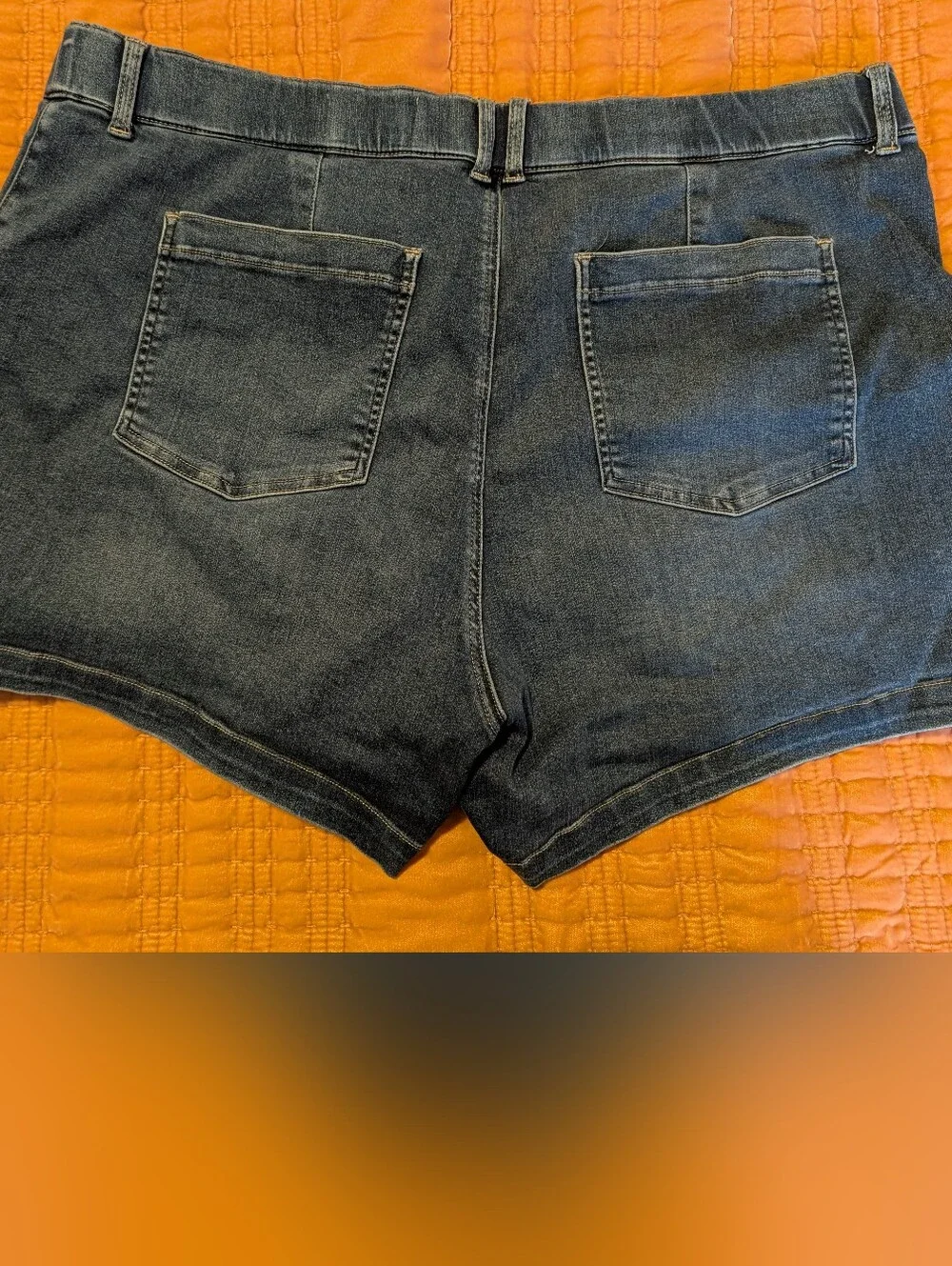 Denim Pocket Womens Shorts - Dark Blue